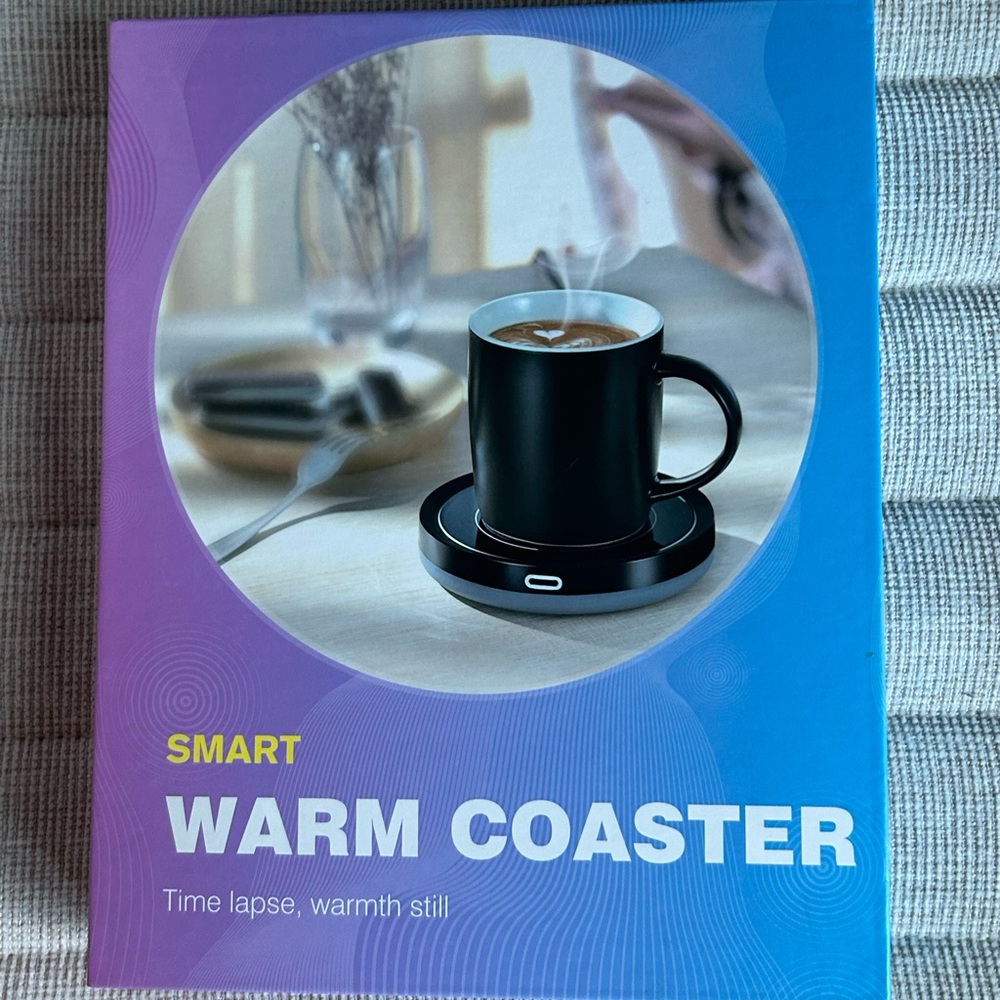 White Rechargeable Smart Warm Coaster